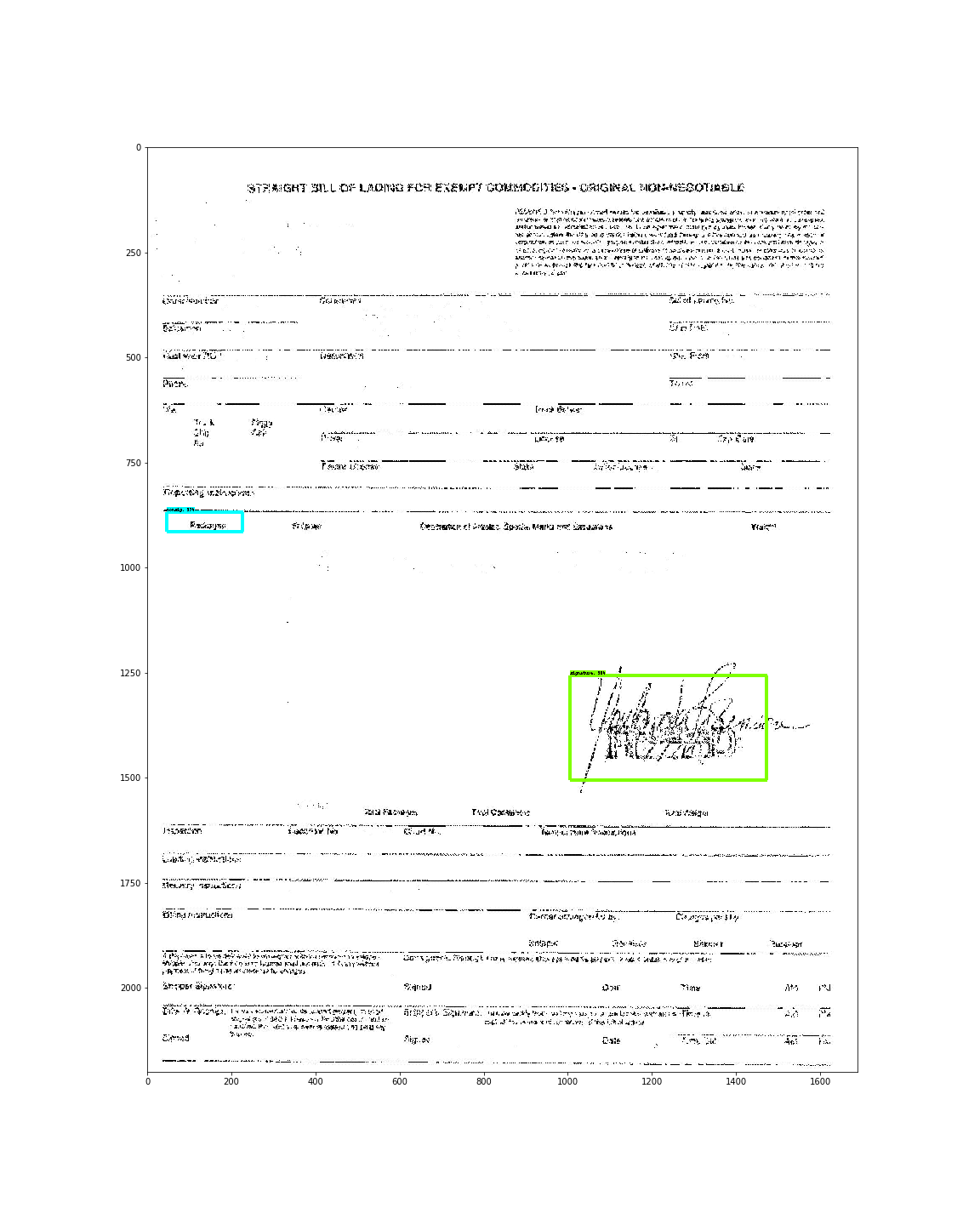 BOL signature detection